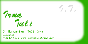 irma tuli business card